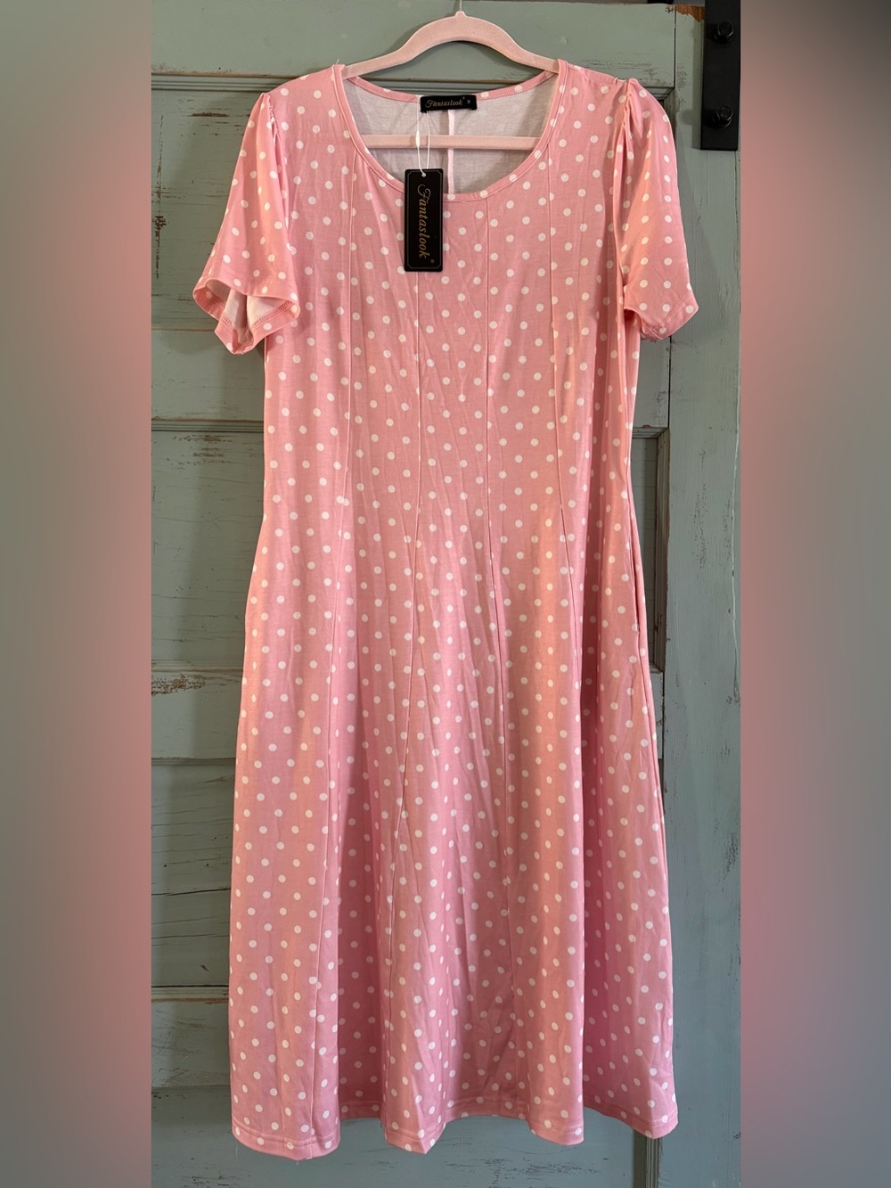 Glenbrook Pink Polka Dot Short Sleeve Dress